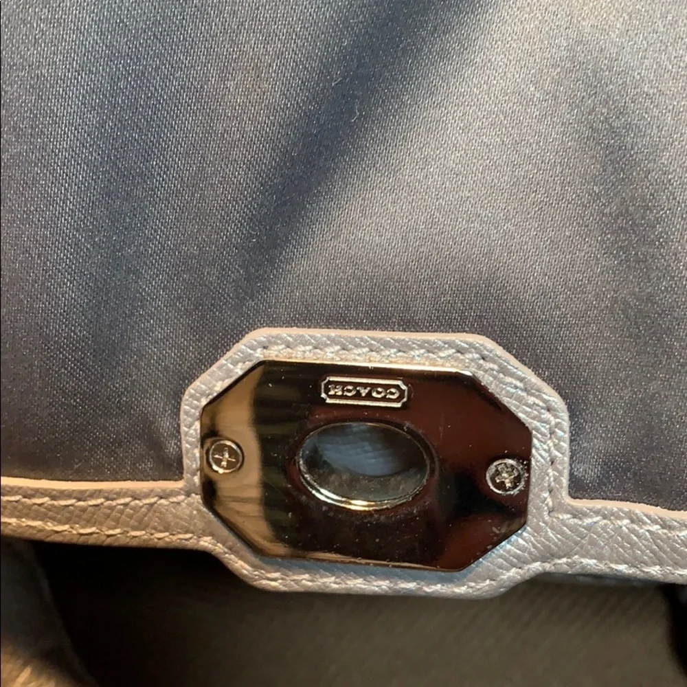 Coach Silver Metallic leather shoulder/satchel bag